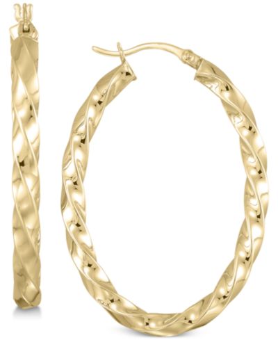 Simone I. Smith Twist Hoop Earrings in 18k Gold over Sterling Silver