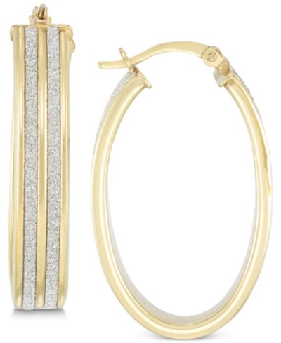 Simone I. Smith серьги-кольца с блестками из золота 18k и стерлингового серебра