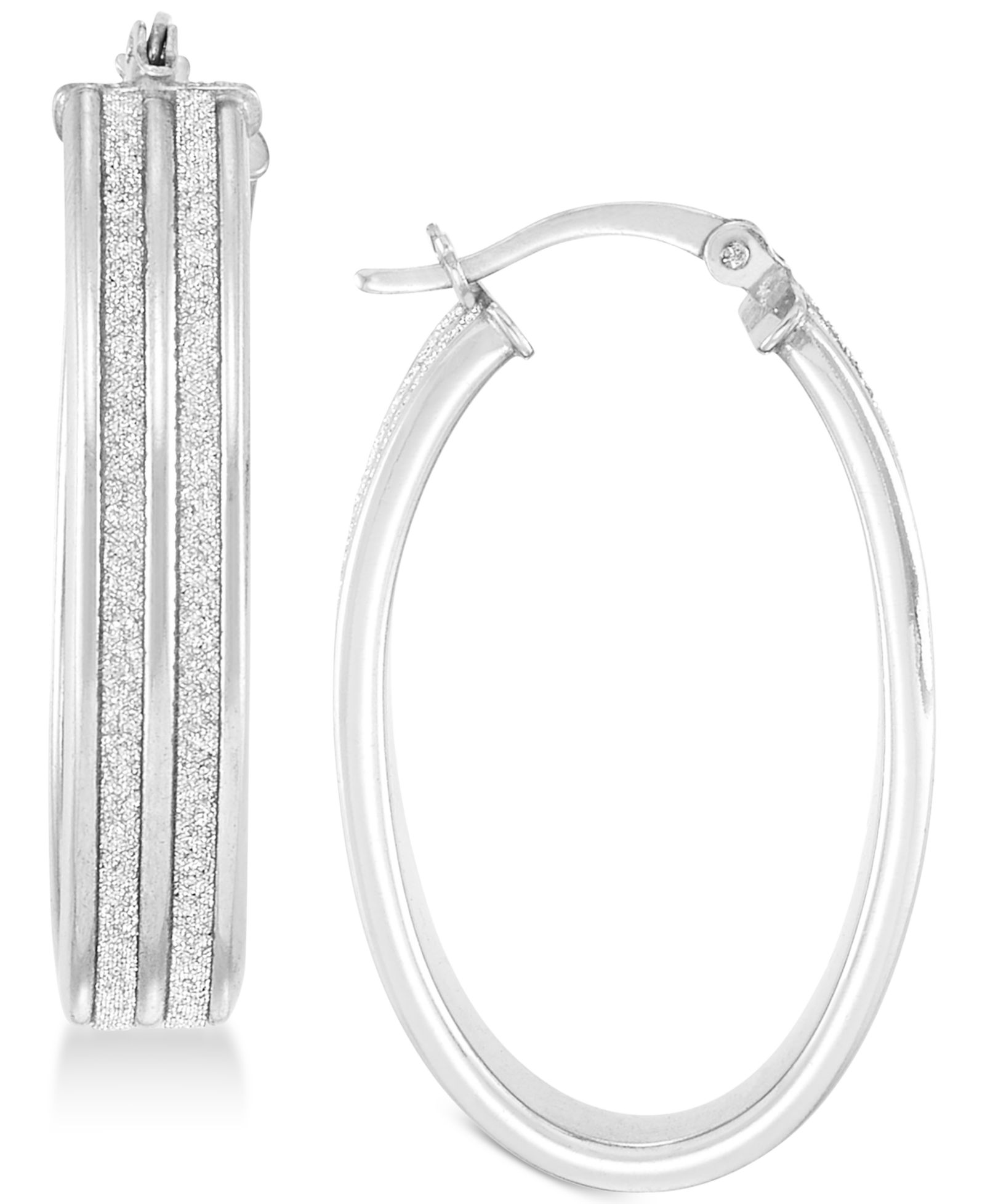 Simone I. Smith серьги-кольца с блестками из золота 18k и стерлингового серебра