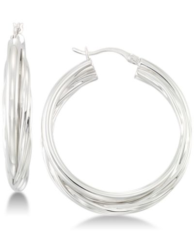 Серьги-кольца Simone I. Smith Double Twisted из стерлингового серебра