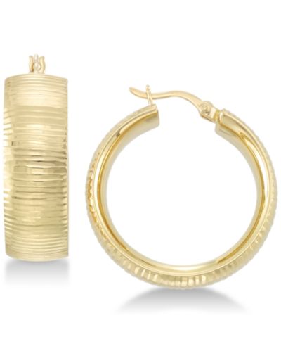 Серьги-кольца Simone I. Smith Textured Hoop из 18k Gold поверх стерлингового серебра