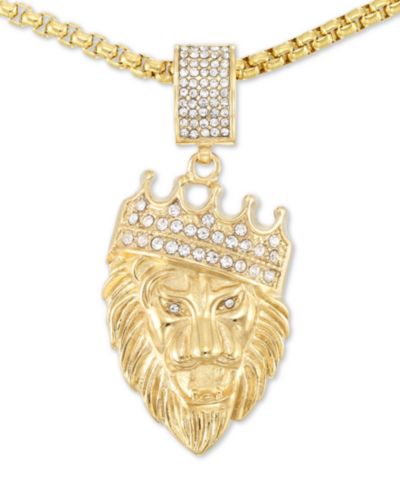 LEGACY for MEN by Simone I. Smith кулон Crystal Lion King 24" из стали
