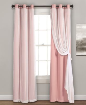 Lush Decor Прозрачные тюлевые шторы с утепленной подкладкой, пара, 38"W x 84"L
