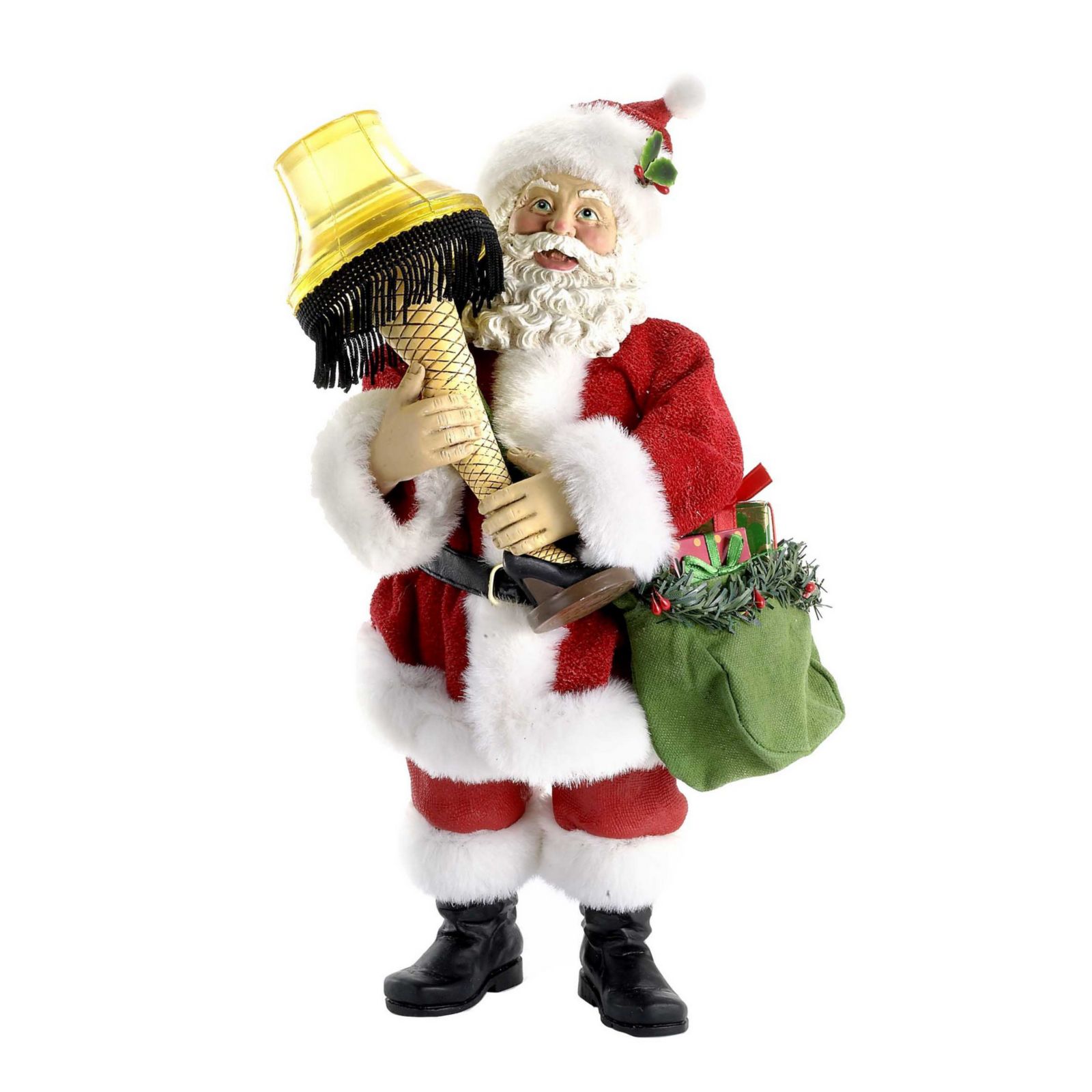Kurt Adler 10 Inch Leg Lamp Fabriché Santa with Light