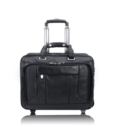 Mcklein West Town 15" Fly-Through Checkpoint-Friendly Patented Detachable -Wheeled Laptop Briefcase