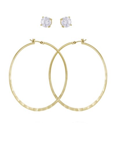 GUESS Набор из 2 комплектов серег: гвоздики и кольца