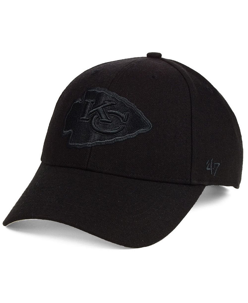 '47 Brand Кепка Kansas City Chiefs Black & Black MVP Strapback