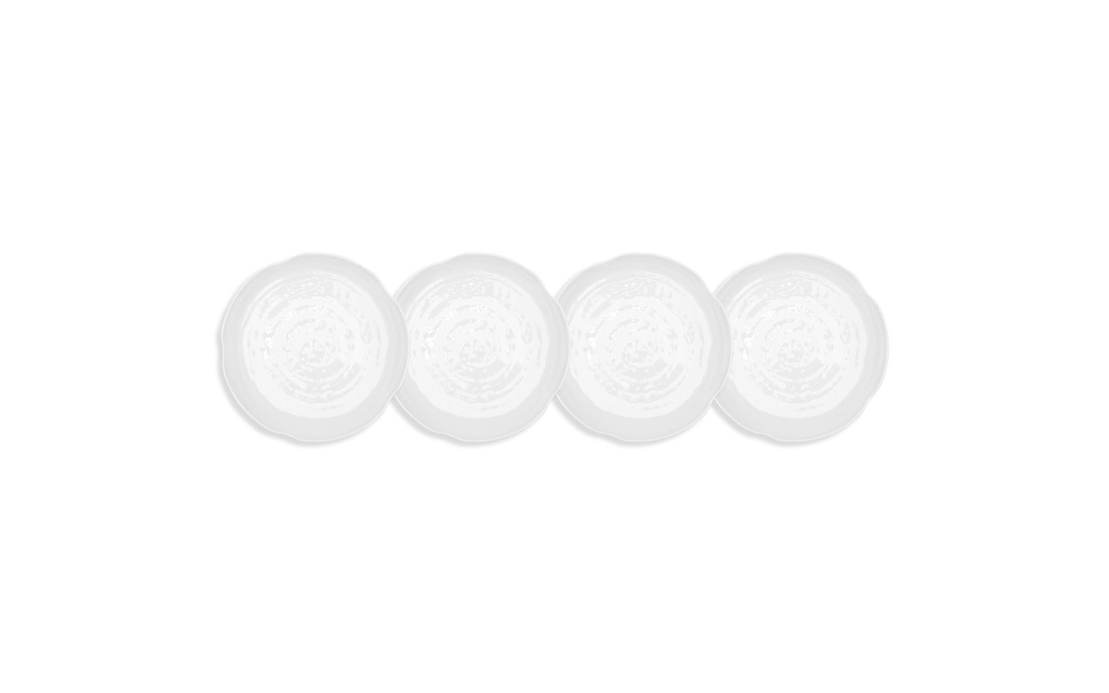Q Squared Pearl Melamine 4-Pc. Appetizer Plate Set