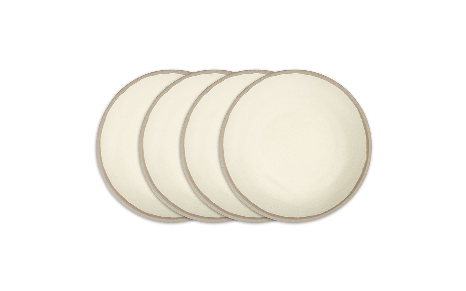 Q Squared Potter Stone Melaboo 4-Pc. Dinner Plate Set