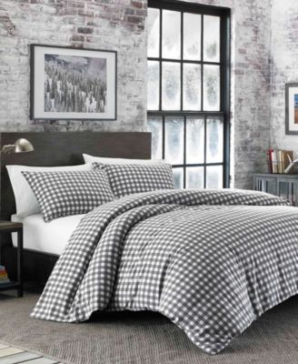 Комплект из 3 пододеяльников Eddie Bauer Preston, серый хлопок, King
