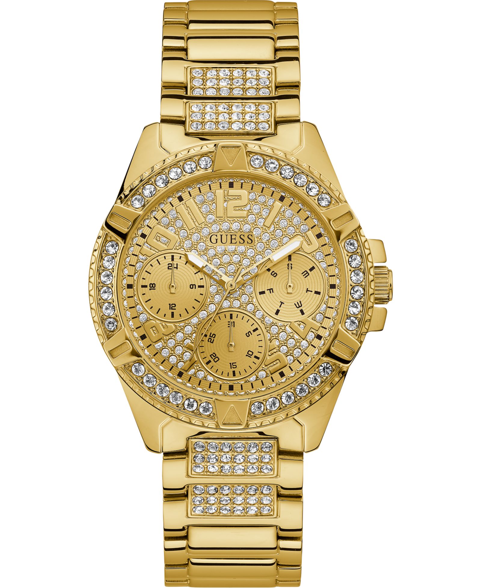 Унисекс часы GUESS Gold-Tone Stainless Steel Bracelet 40mm