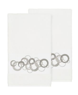 Linum Home Annabelle 2-Pc. Embellished Bath Towel Set