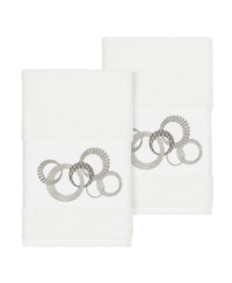 Linum Home Annabelle 2-Pc. Embellished Hand Towel Set