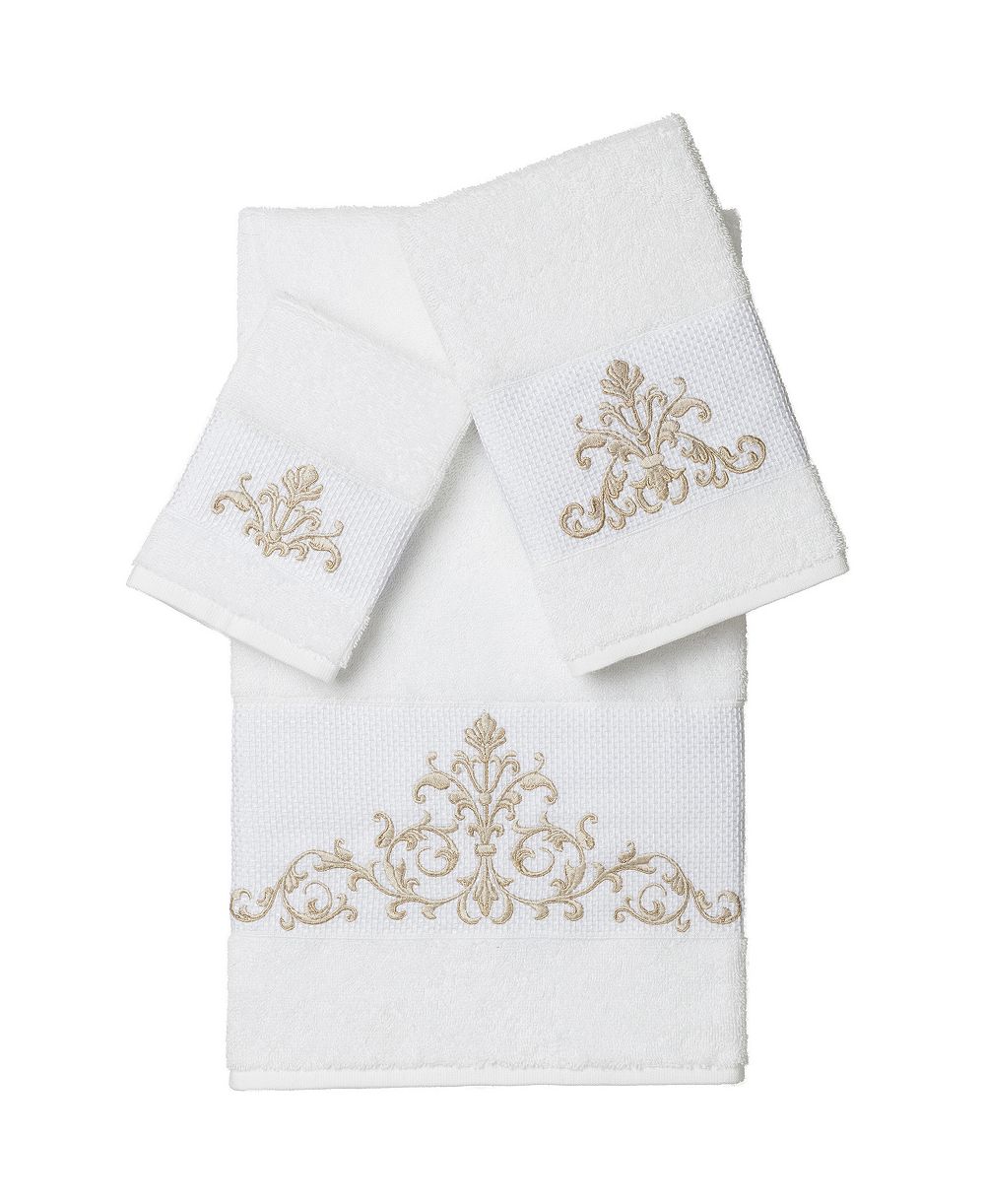Linum Home Scarlet 3-Pc. Embellished Towel Set