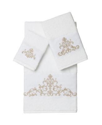 Linum Home Scarlet 3-Pc. Embellished Towel Set