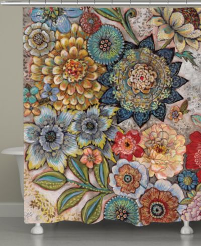 Laural Home Штора Boho Bouquet, 71" x 72"