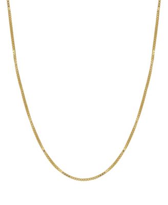 Macy's ожерелье с цепочкой Box Link, 18 дюймов (0,5 мм), 18k золото