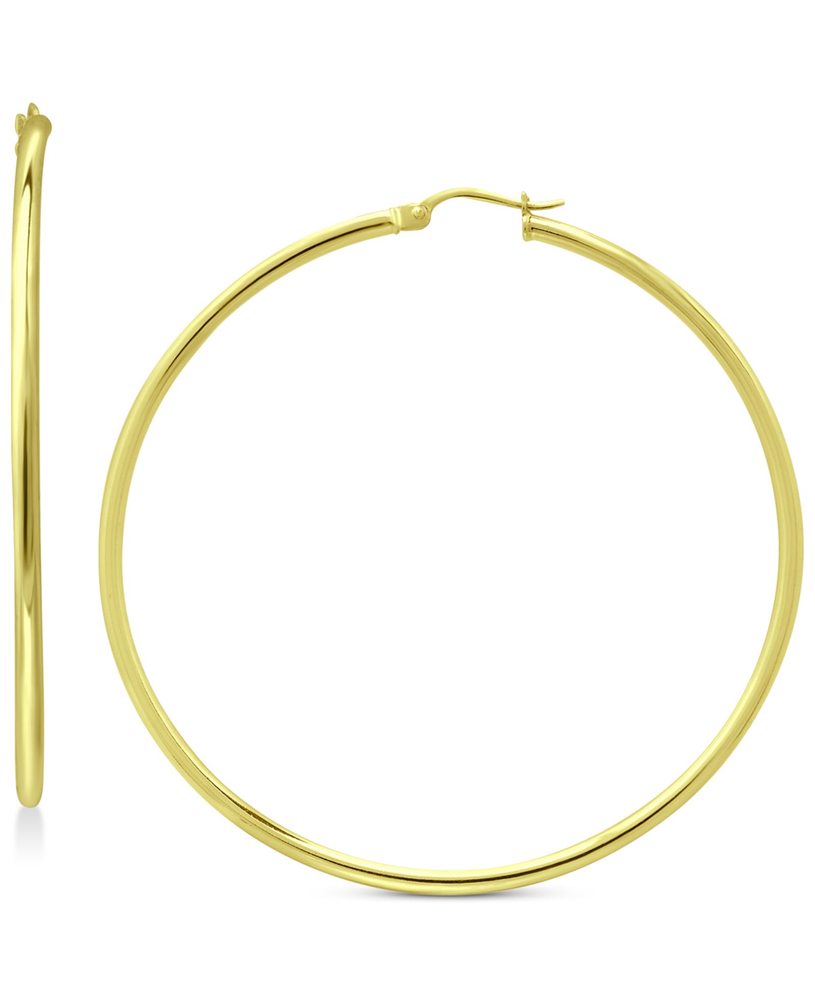 Giani Bernini серьги-кольца Polished Hoop из стерлингового серебра с напылением 18k Gold