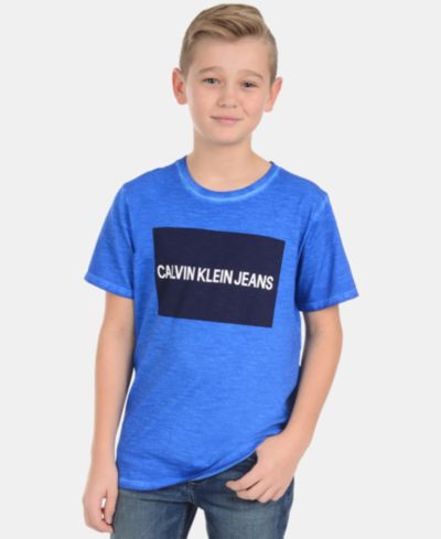 Детский хлопковый футболк Calvin Klein Big Boys с логотипом