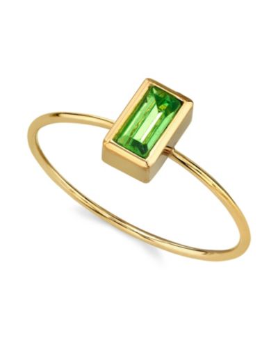 Кольцо 2028 14K Gold-tone Rectangle Crystal