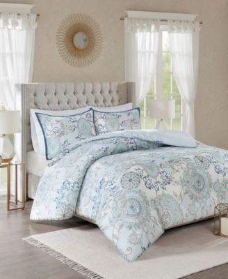 Madison Park Isla Reversible 3-Pc. Duvet Cover Set, Full/Queen