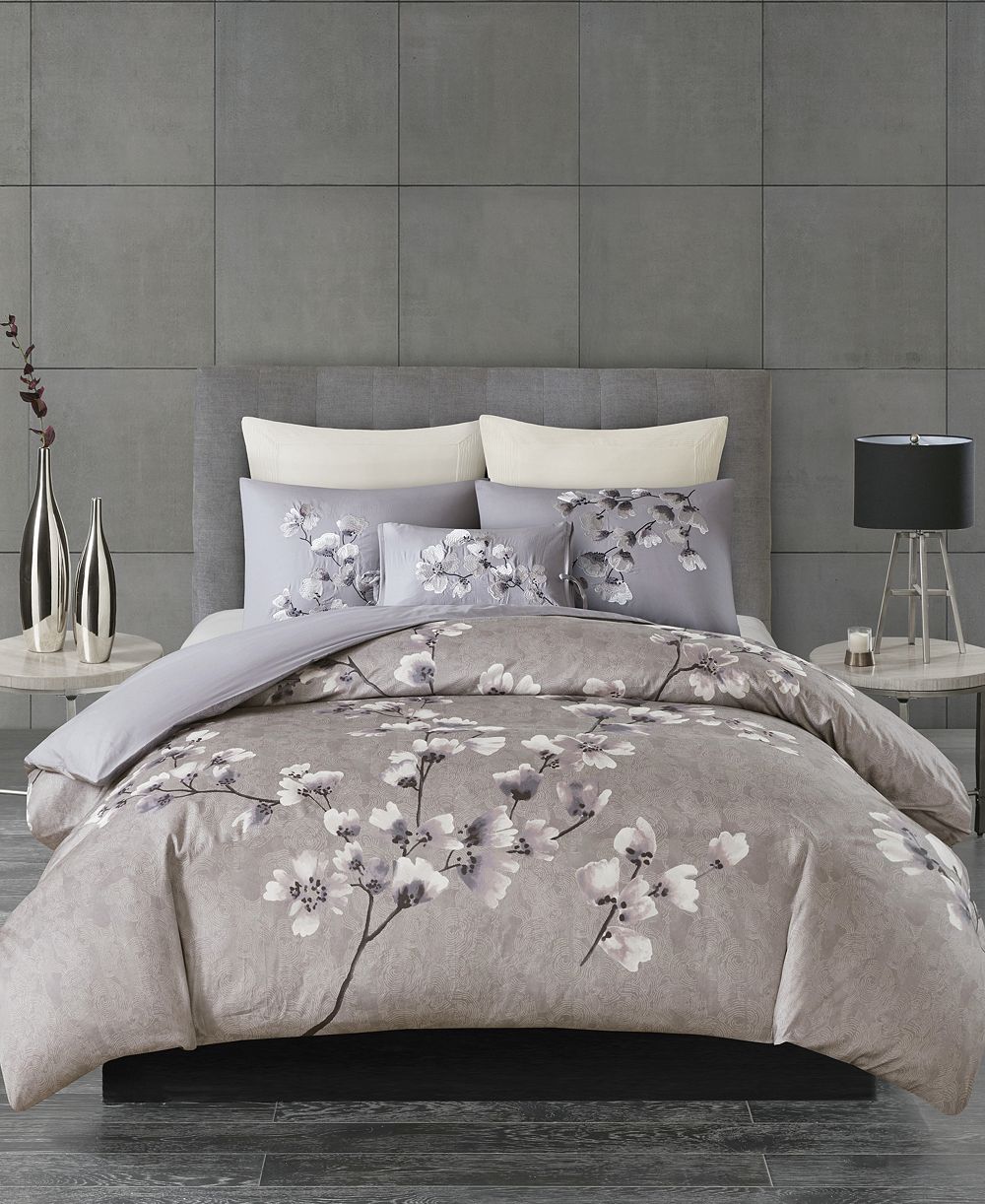 N Natori Комплект постельного белья Sakura Blossom Cotton Sateen, 3-Pc., Full/Queen
