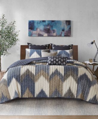 INK+IVY Alpine Chevron Stripe 3-Pc. Quilt Set, King/California King