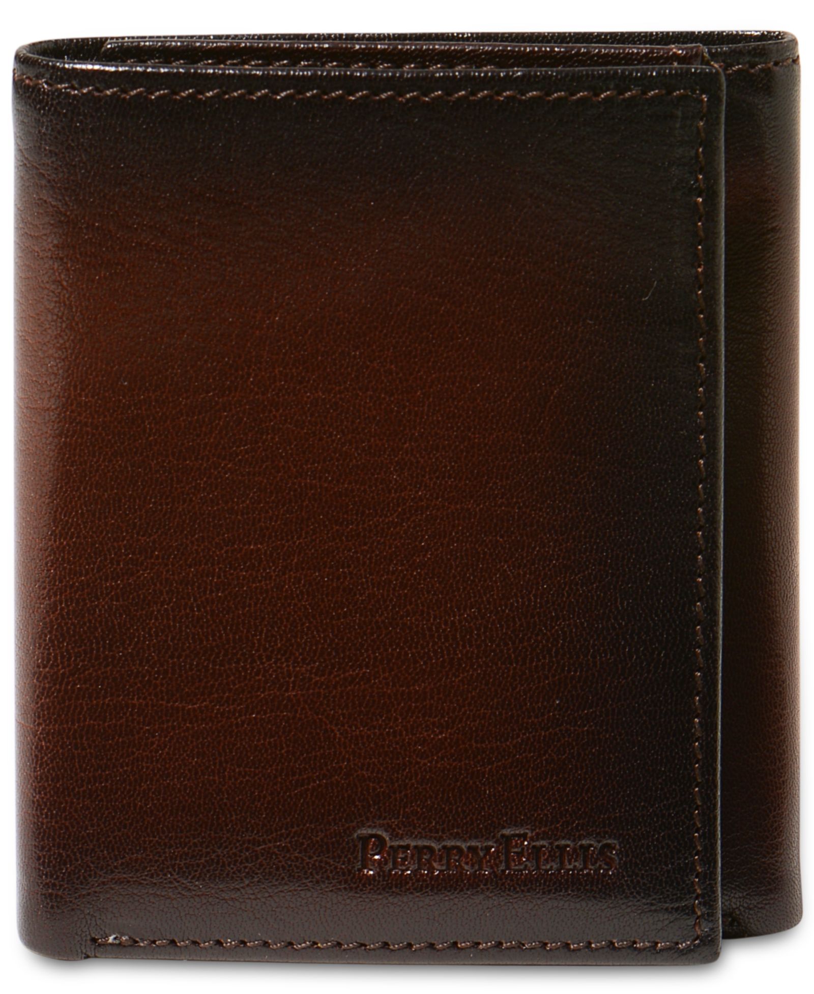 Мужской кожаный кошелек Perry Ellis Portfolio Michigan Slim Ombre Trifold