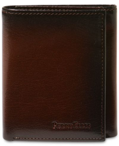 Мужской кожаный кошелек Perry Ellis Portfolio Michigan Slim Ombre Trifold