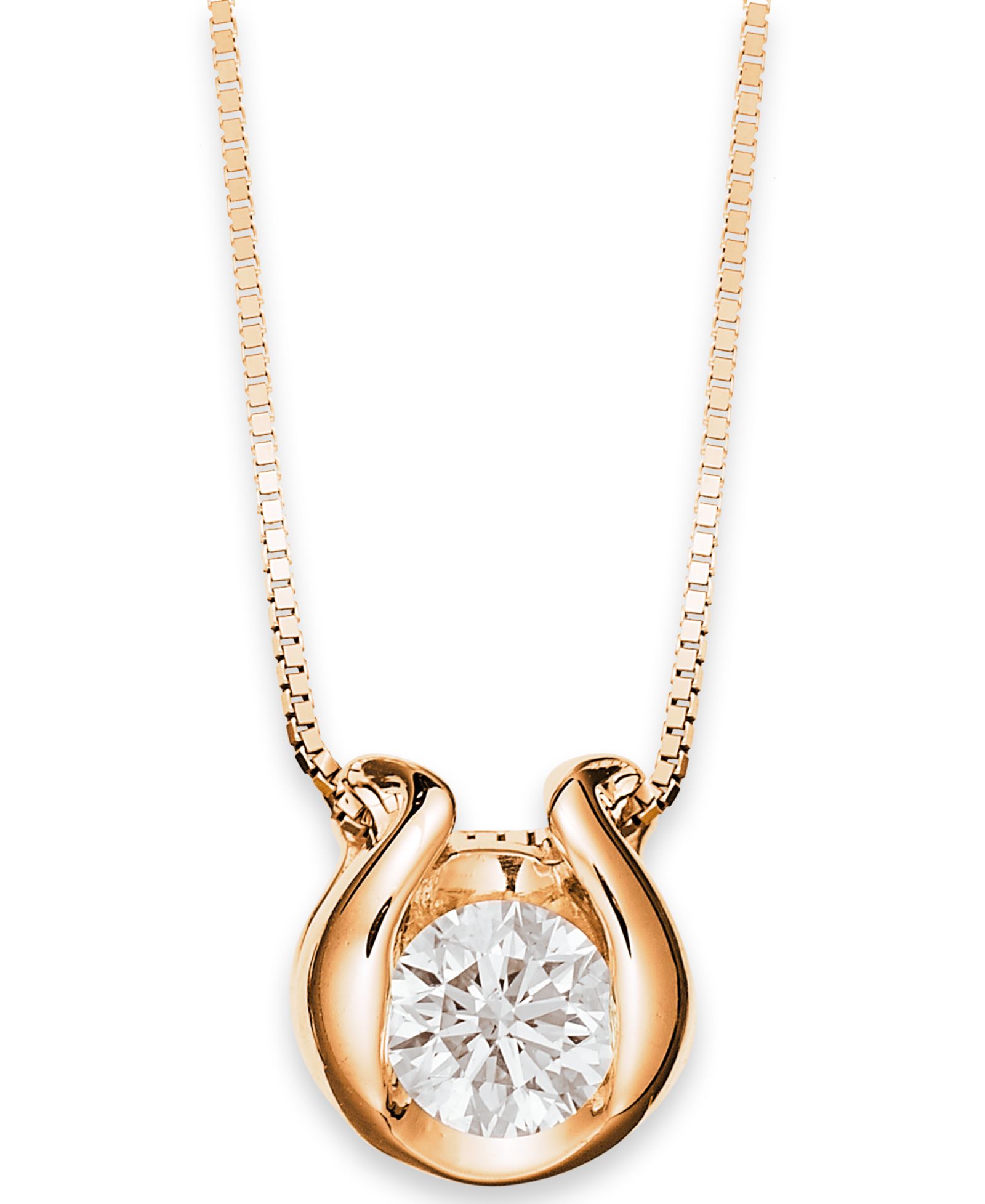 Подвеска-кулон Sirena с бриллиантом в оправе Bezel 14k Gold