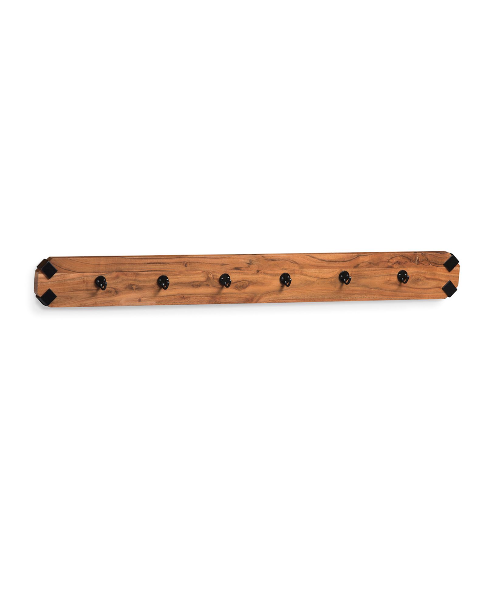 Настенный крючок для одежды Ryegate Natural Live Edge из цельного дерева с металлическим креплением