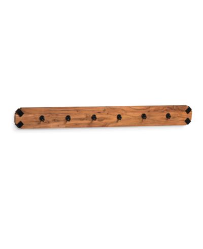 Настенный крючок для одежды Ryegate Natural Live Edge из цельного дерева с металлическим креплением