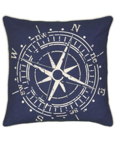 Rizzy Home Декоративная подушка из полиэстера Compass, 18" x 18"