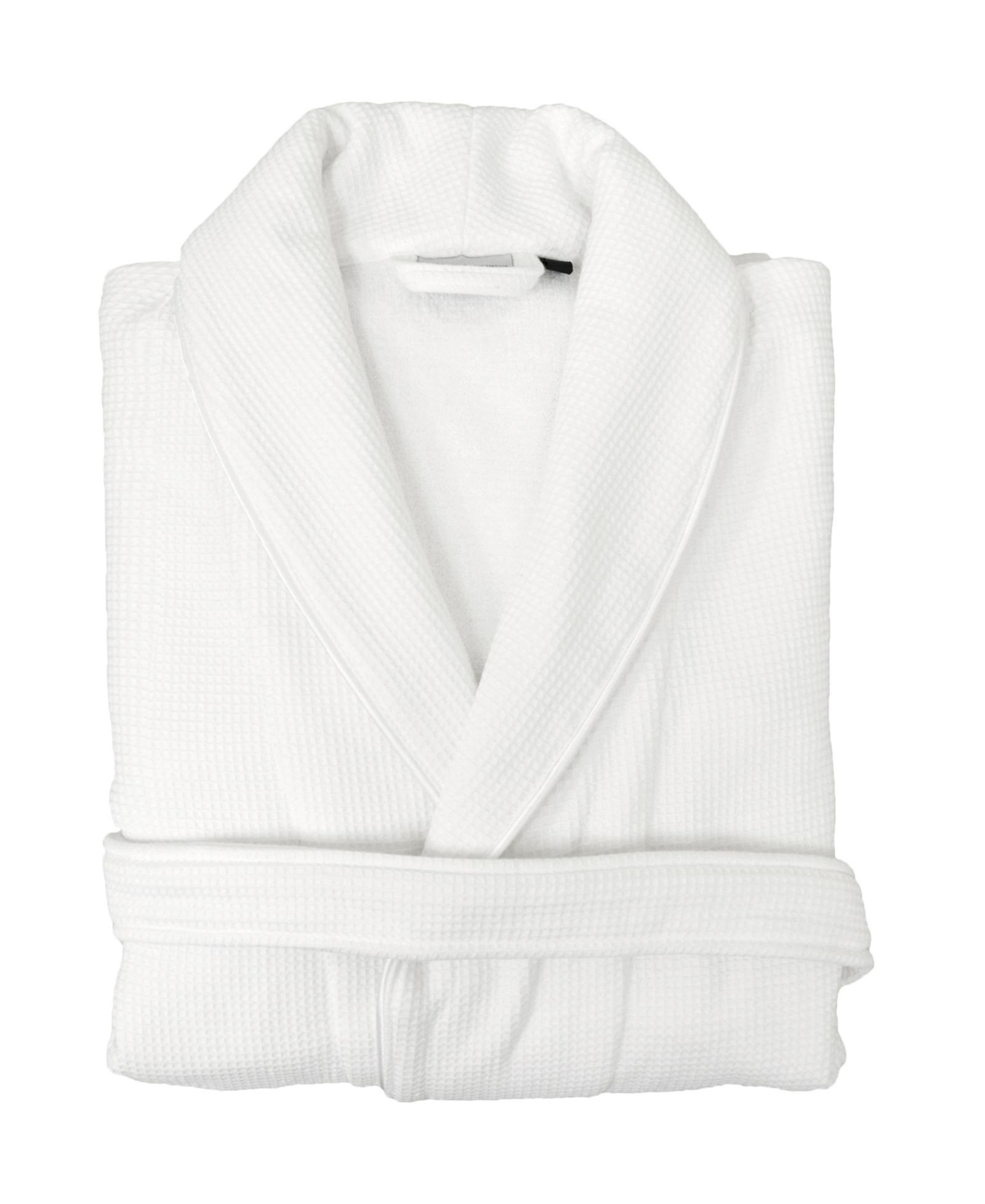 Linum Home Waffle Terry Bath Robe with Satin Piped Trim