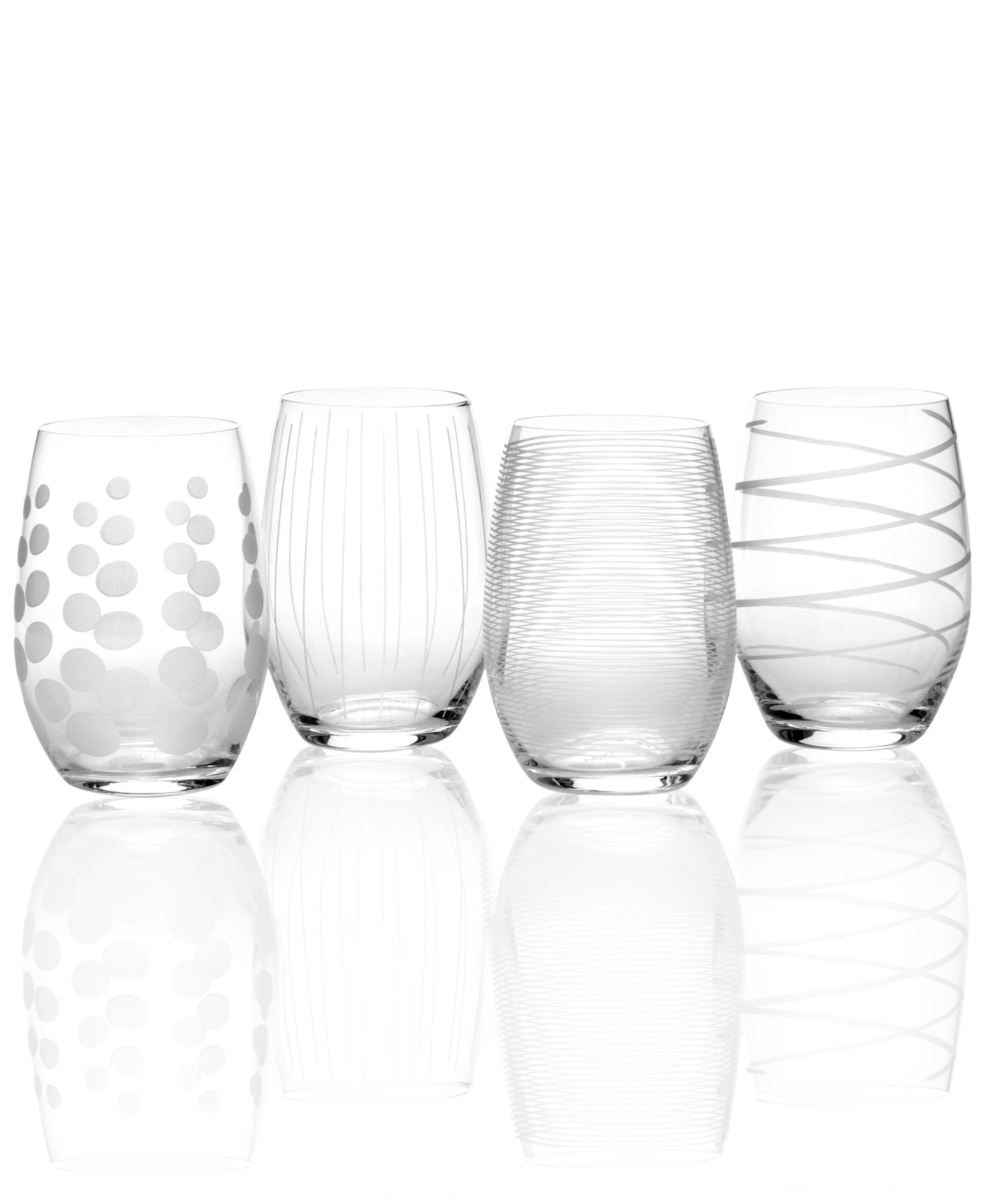 Mikasa Cheers Stemless Wine Glasses, Set of 4