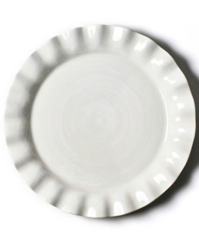Coton Colors by Laura Johnson Signature White Ruffle Round Platter