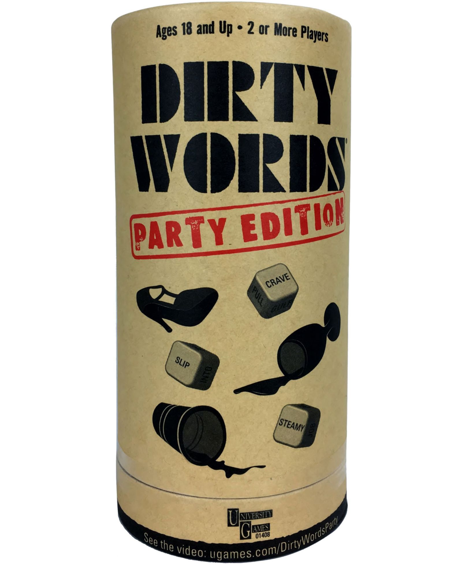 University Games Dirty Words Party Dice Game, 28 Word Dice, Ages 18+