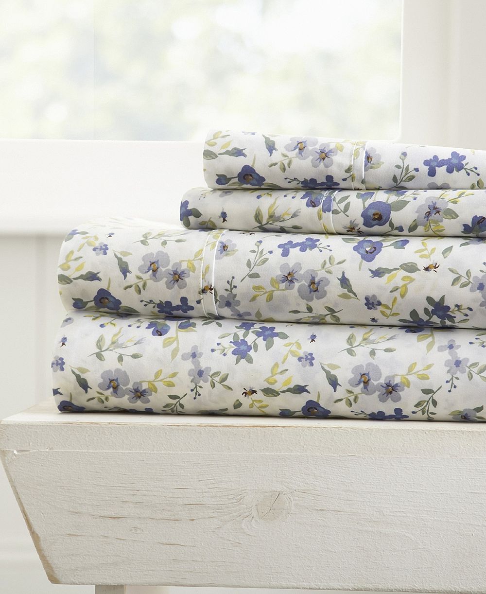 ienjoy Home The Farmhouse Chic Premium Ultra Soft Pattern 4-Pc. Sheet Set, King