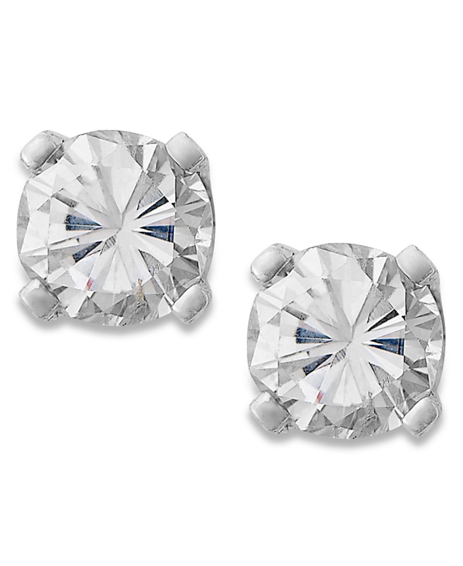 Серьги-гвоздики с круглым бриллиантом 10k White or Yellow Gold (1/4 ct. t.w.)