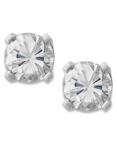 Серьги-гвоздики с круглым бриллиантом 10k White or Yellow Gold (1/4 ct. t.w.)