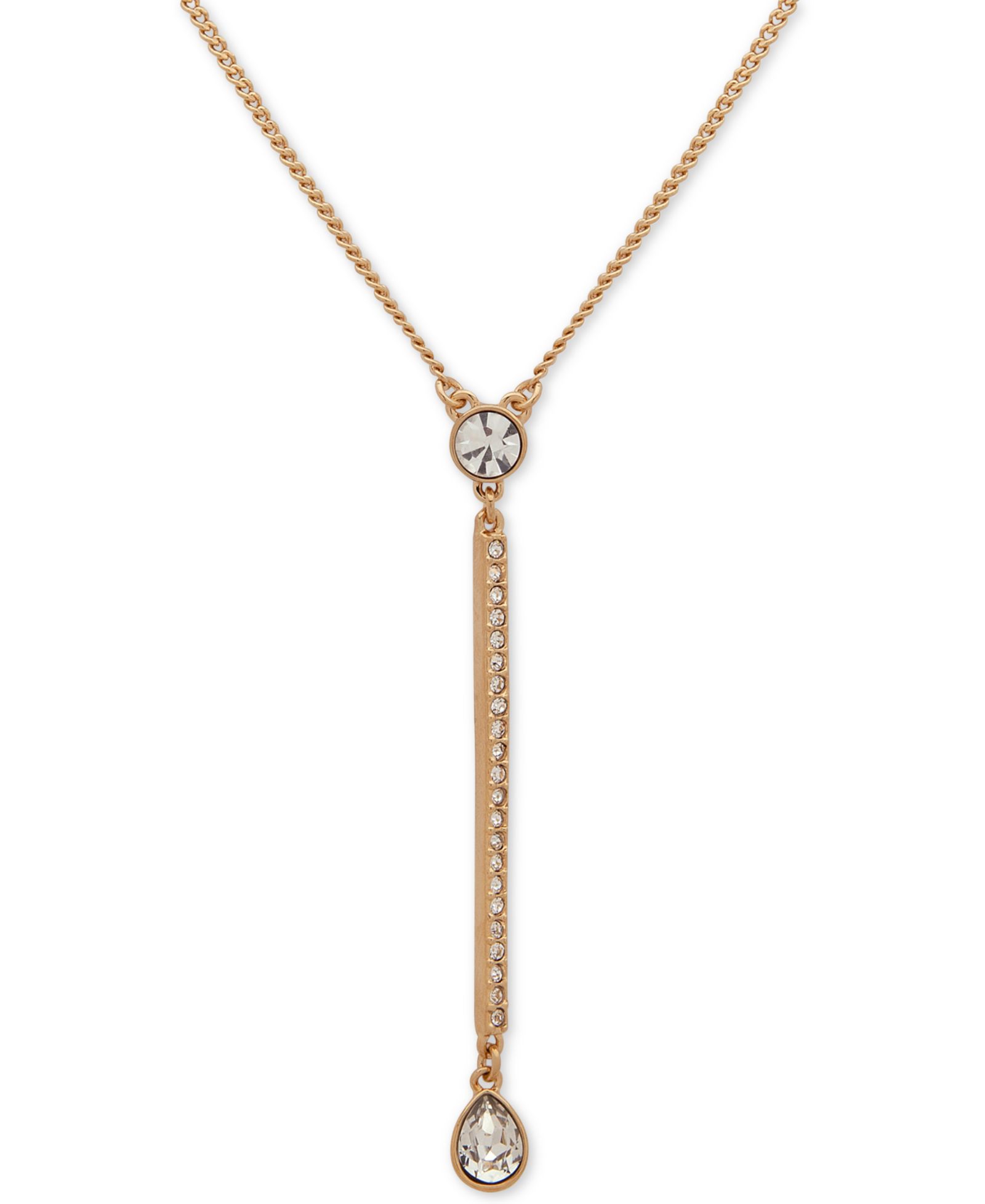 Ожерелье DKNY Gold-Tone Crystal Lariat
