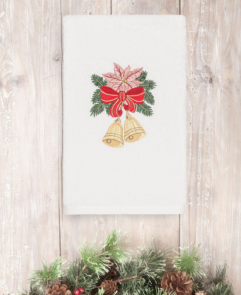 Linum Home полотенце для рук 100% Turkish Cotton Christmas Bells