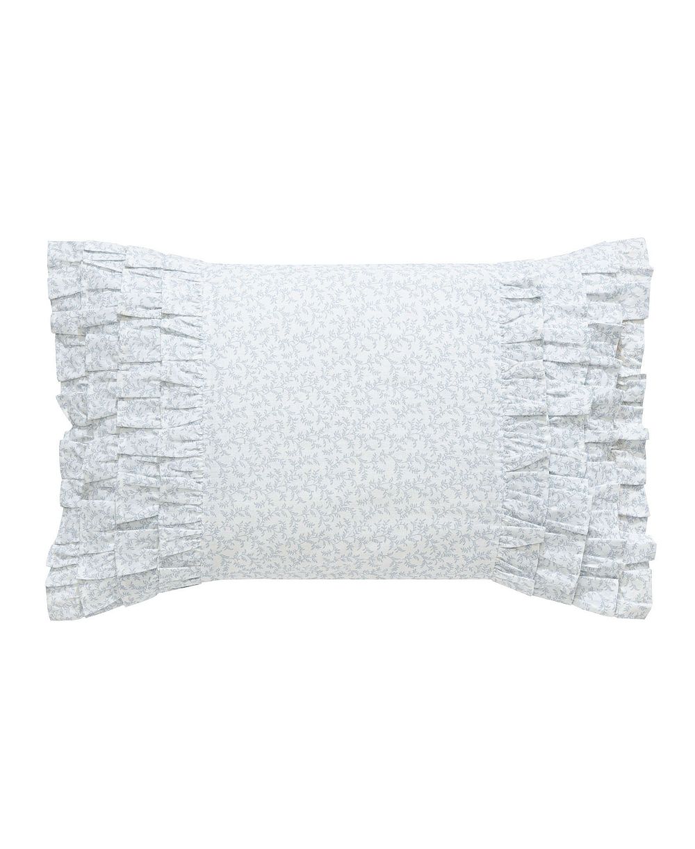 Laura Ashley Chloe Cottage Ruffle Decorative Pillow, 14" x 20"