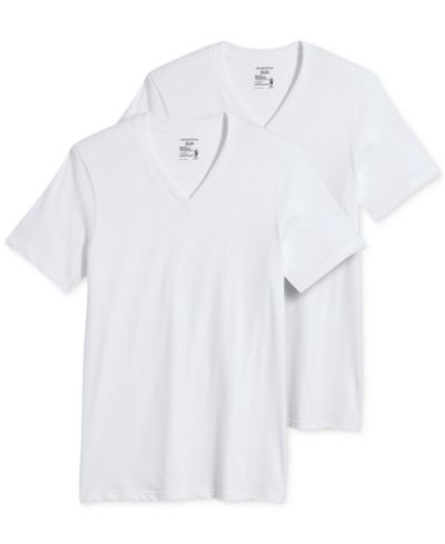 Мужская майка Jockey Men's Big & Tall Classic Tagless V-Neck, 2 шт.