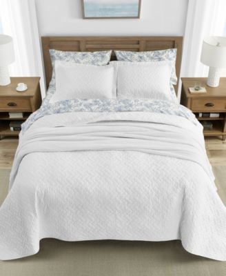Tommy Bahama Home Solid Reversible 3-Piece Quilt Set, Full/Queen