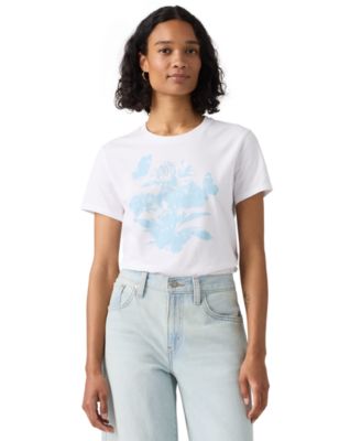 Blur Florals With Serif Emb Bright White
