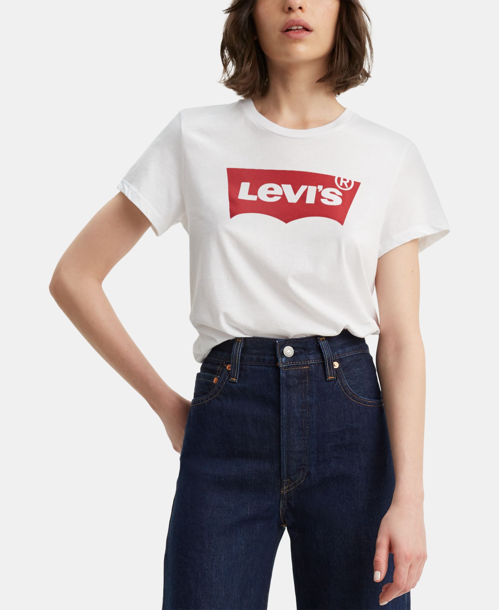 Женская хлопковая футболка Levi's Perfect Graphic Logo