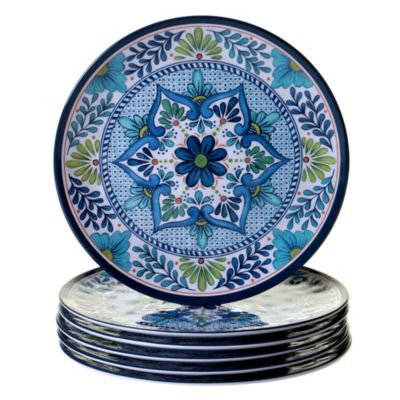 Столовые тарелки из меламина Certified International Talavera, набор из 6 штук