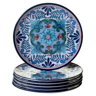 Certified International Talavera Melamine Salad Plates, Set of 6