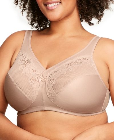 Women's Full Figure Plus Size MagicLift Wirefree Minimizer Support Bra 1003